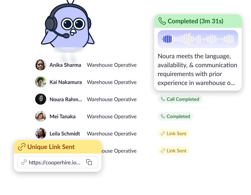 Your team reviews qualified candidates agent preview