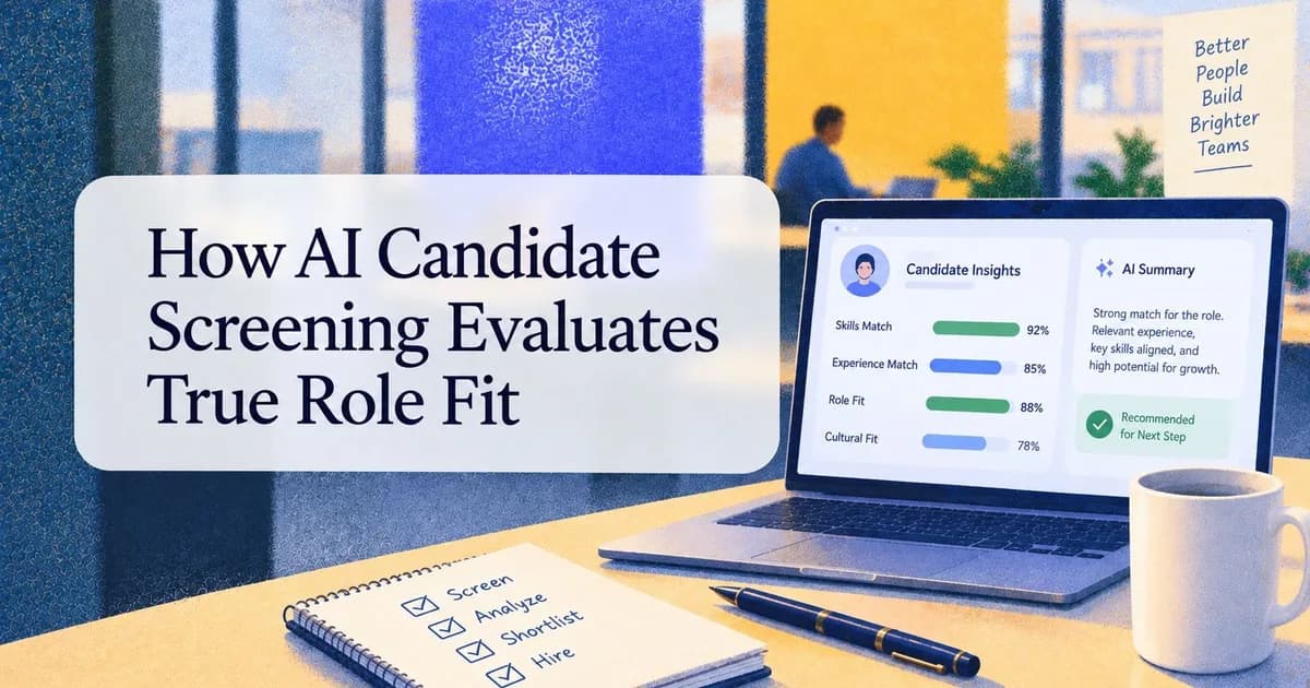 How AI Candidate Screening Evaluates True Role Fit
