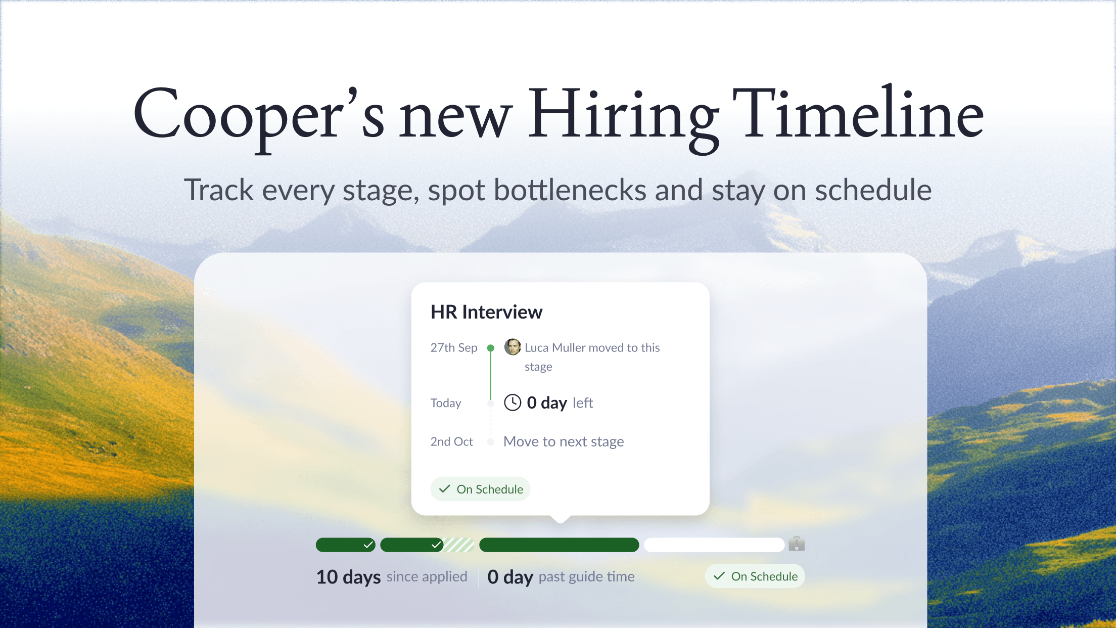 Cooper hiring timeline